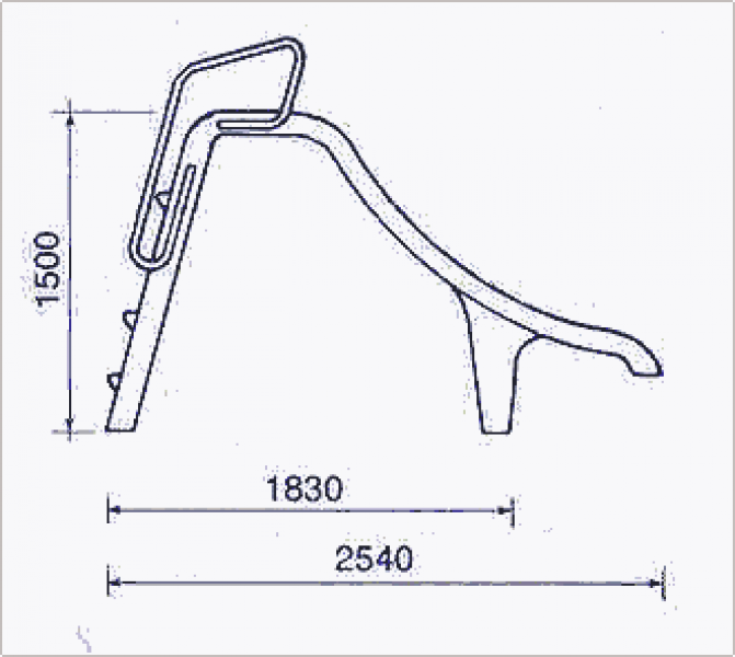 Scivolo per piscina Pranaslide Dritto -1,50 m