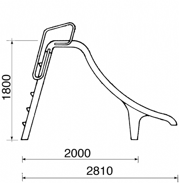 Scivolo per piscina Pranaslide Dritto - 1,8 m